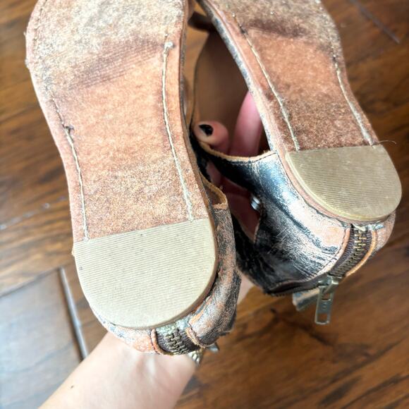 Bed Stu Women’s Soto Distressed Leather Sandals Sz 7 Gladiator Boho Bohemian - Picture 10 of 11